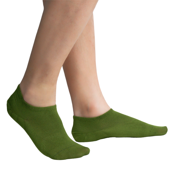 army green invisible low-cut socks