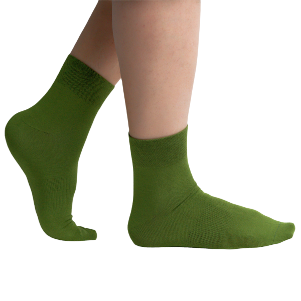 green mini-crew socks