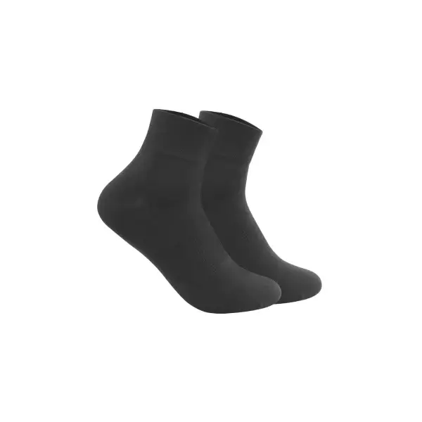 a pair of black micro crew socks